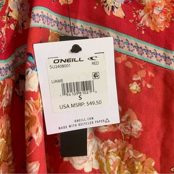 O’Neil Liame Tank Romper Red floral - Picture 4 of 15